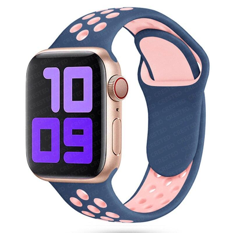 Apple Watch Nike Kordon - Deniz Mavi/Açık Pembe