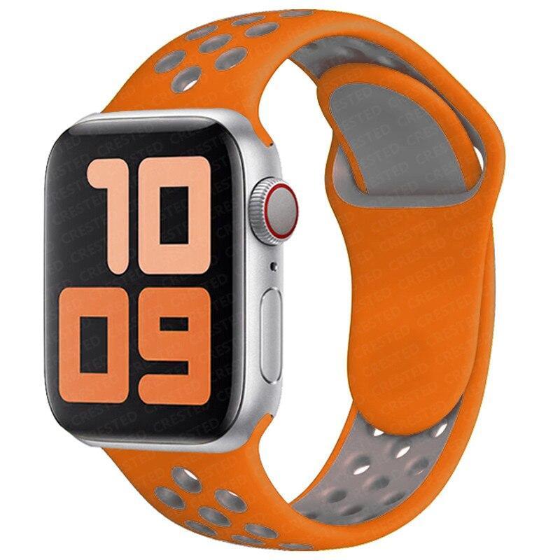 Apple Watch Nike Kordon - Turuncu/Gri