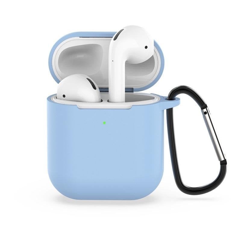 Airpods 2.Nesil Kancalı Silicon Kılıf - Bebe Mavi