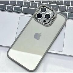 iPhone Easoncase Lensli Mika Kılıf - Titanyum