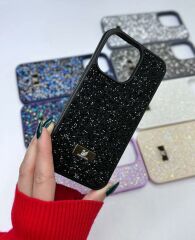 iPhone Swarovski Taşlı Kılıf - Siyah