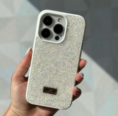 iPhone Swarovski Taşlı Kılıf - Beyaz