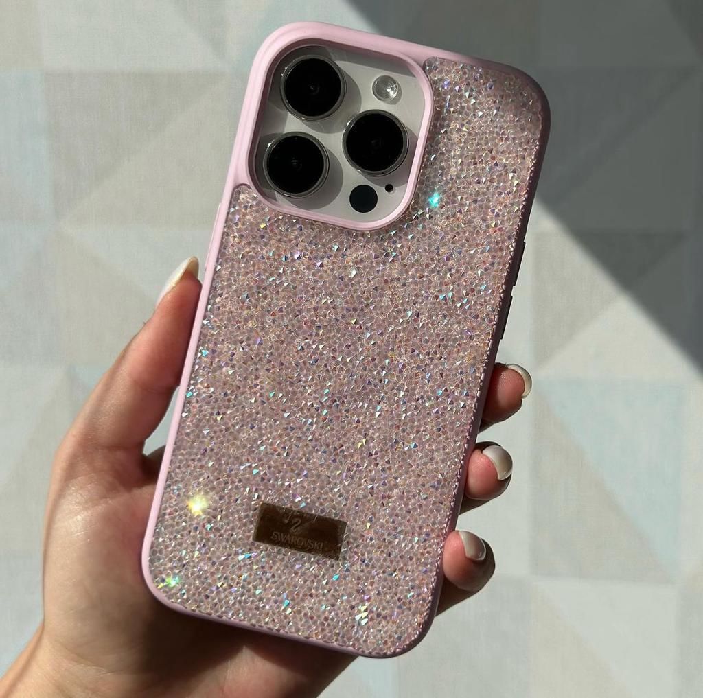 iPhone Swarovski Taşlı Kılıf - Lila