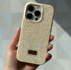 iPhone Swarovski Taşlı Kılıf - Gold