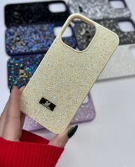 iPhone Swarovski Taşlı Kılıf - Gold