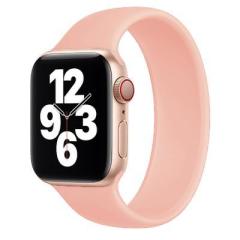 Apple Watch Solo Loop Silicon Kordon - Kum Pembe