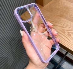 iPhone Kristal Şeffaf Kılıf - Lila