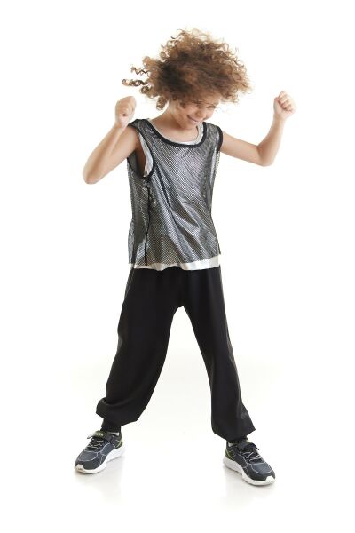 Erkek Çocuk Gümüş Hip Hop Dans Kostümü - 23 Nisan Kıyafetleri