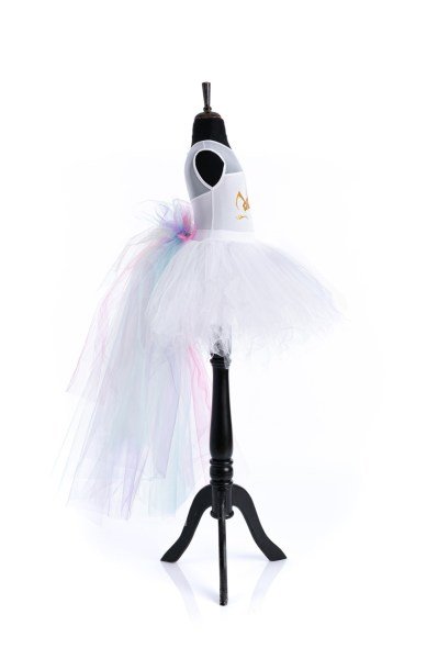 Unicorn Elbise Lady Beyaz Kısa