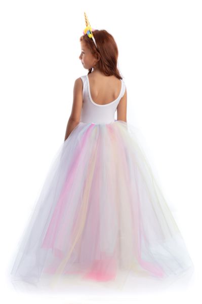 Unicorn Elbise Rita Beyaz Flw