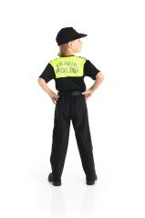 Erkek Çocuk Trafik Polisi Kostümü Uzun Kollu