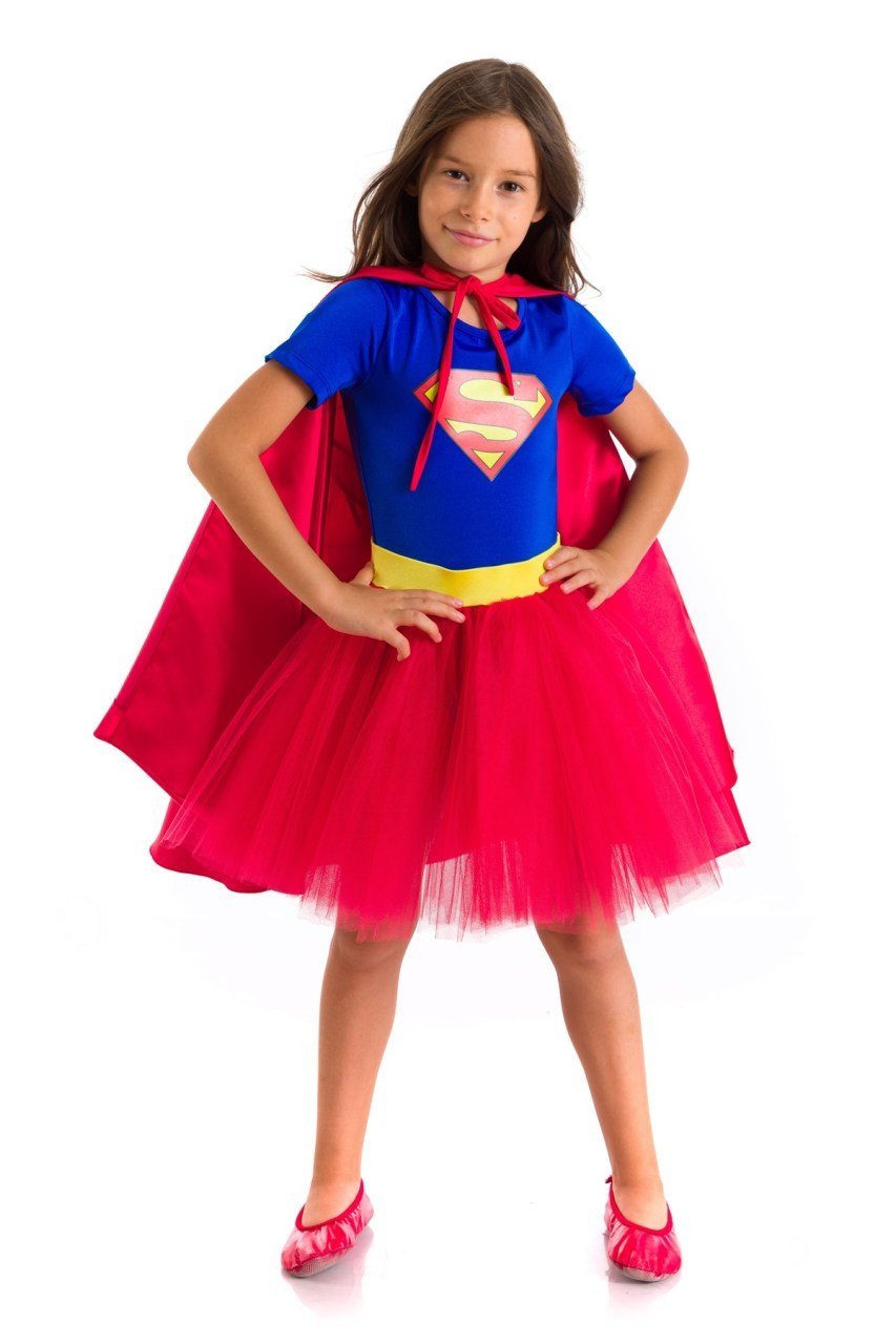 Supergirl Kostümü Kısa kollu