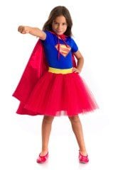 Supergirl Kostümü Kısa kollu