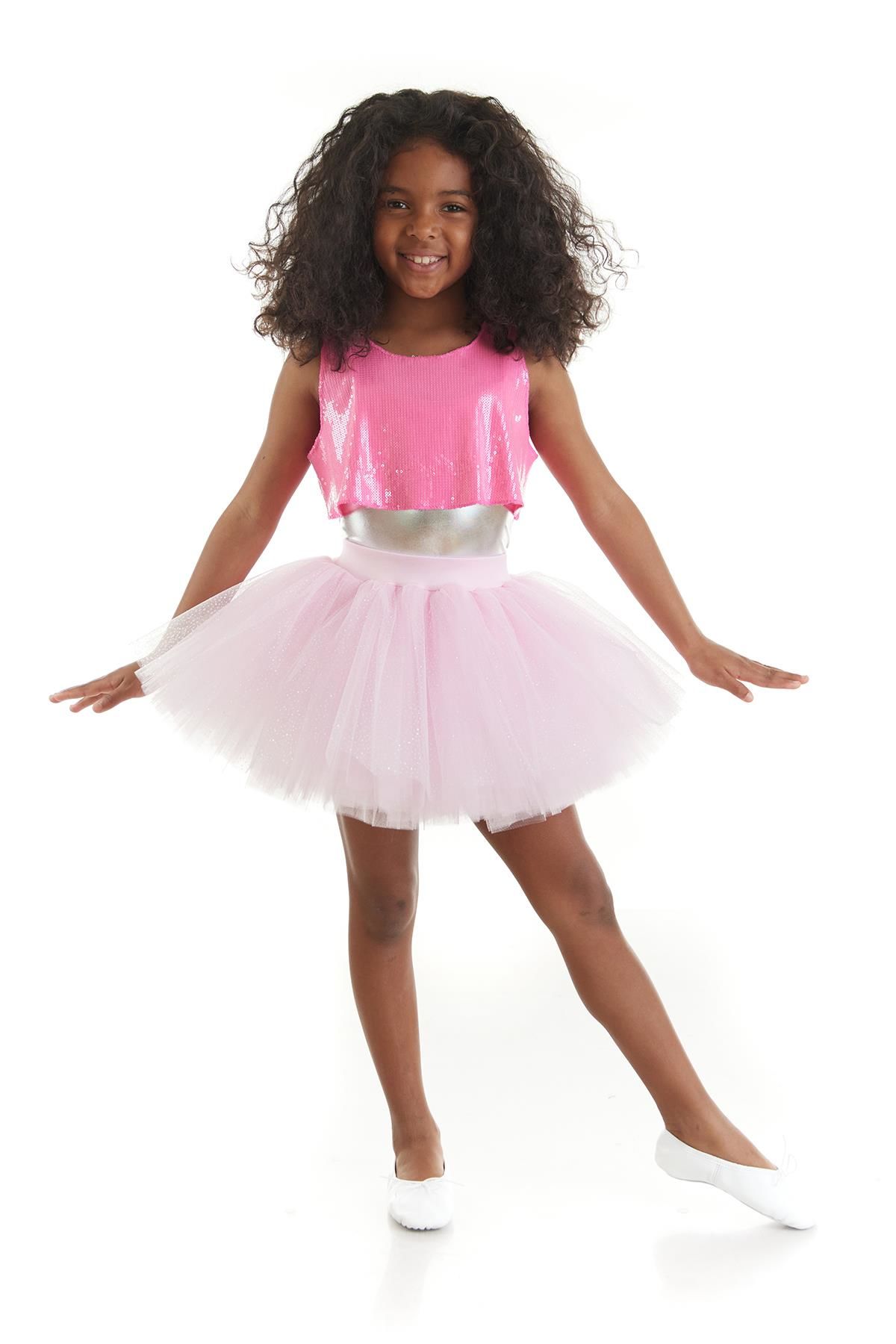 Kız Çocuk Pembe Hip Hop Dans Kostümü - 23 Nisan Kıyafetleri