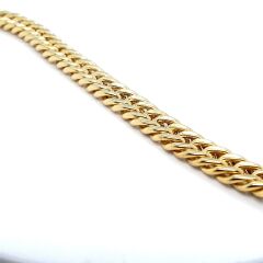 925 Ayar Kalın Zincir Gold Gümüş Bileklik