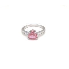 925 Ayar Pembe Taşlı Gümüş Yüzük
