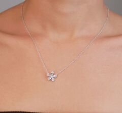 Swarovski Taşlı Gümüş Kolye