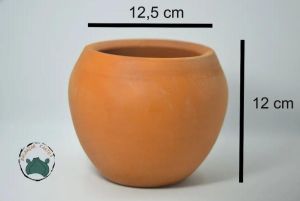 Doğal Terakota Toprak Saksı 12,5X12 cm - Küre Model