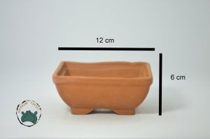 Doğal Terakota Toprak Bonsai Saksısı 12 x 6 cm