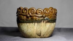 Rustik Oval Form El Yapımı Seramik Kaktüs Sukulent Saksisi Handmade