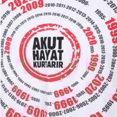 AKUT Hayat Kurtarır T-Shirt Unisex Beyaz