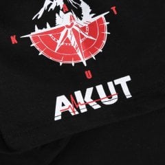 Kolda AKUT Pusulalı T-Shirt Unisex Siyah Basic