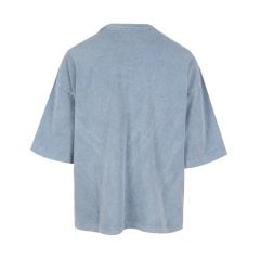 Önde AKUT Pusulalı Oversize T-Shirt Kadın Açık Mavi