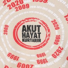 AKUT Hayat Kurtarır Oversize T-Shirt Kadın Bej