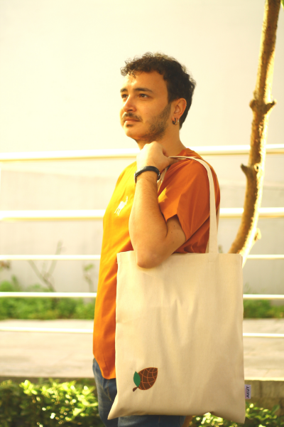 Kozalak Gabardin Çanta - Ekru