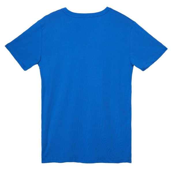 Dalga Motifli Unisex Tişört - Mavi