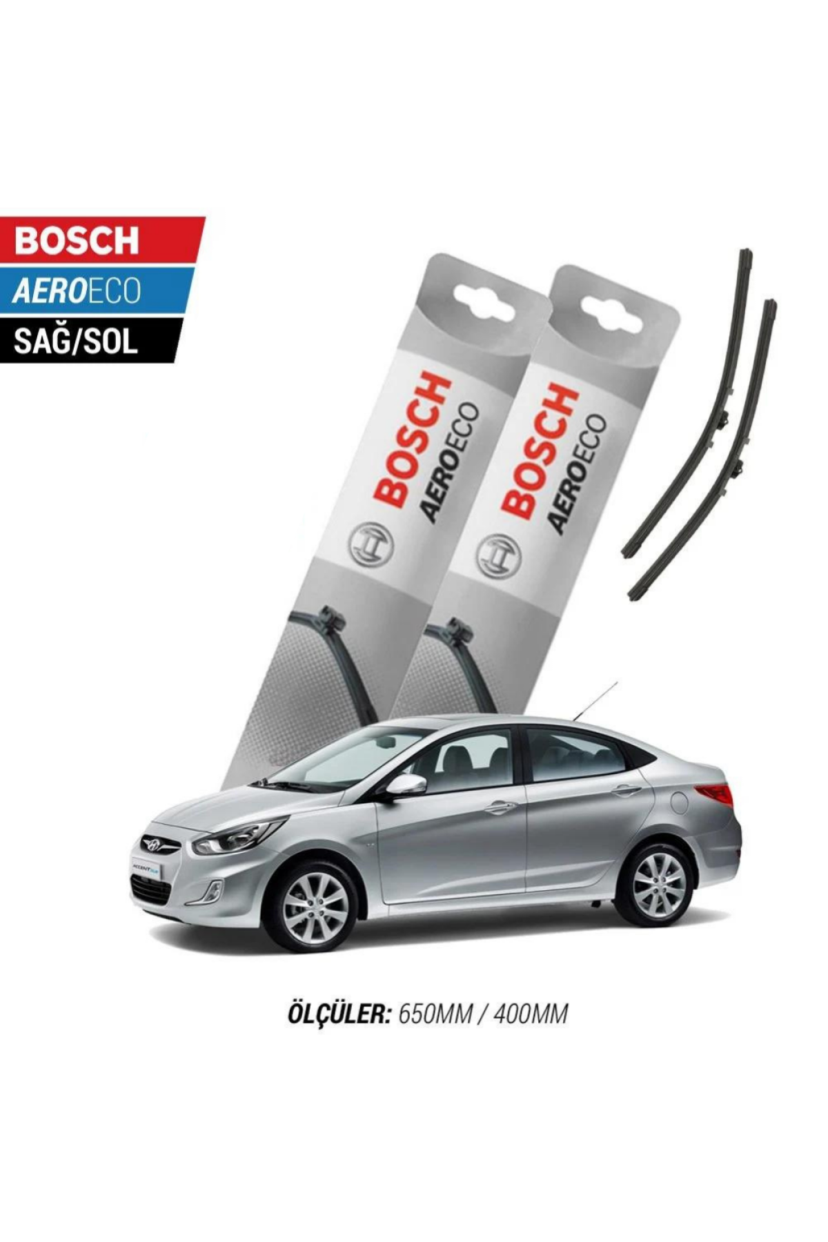 Hyundai Accent Blue 2013 Model Bosch Aeroeco Muz Silecek Takımı