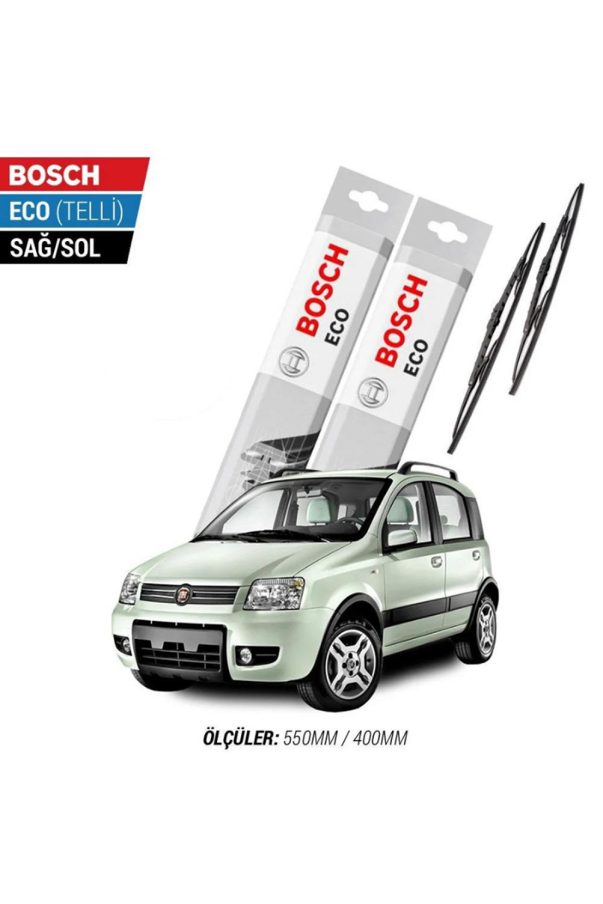 Fiat Panda 2006 Model Silecek Takımı Bosch Eco (Telli)
