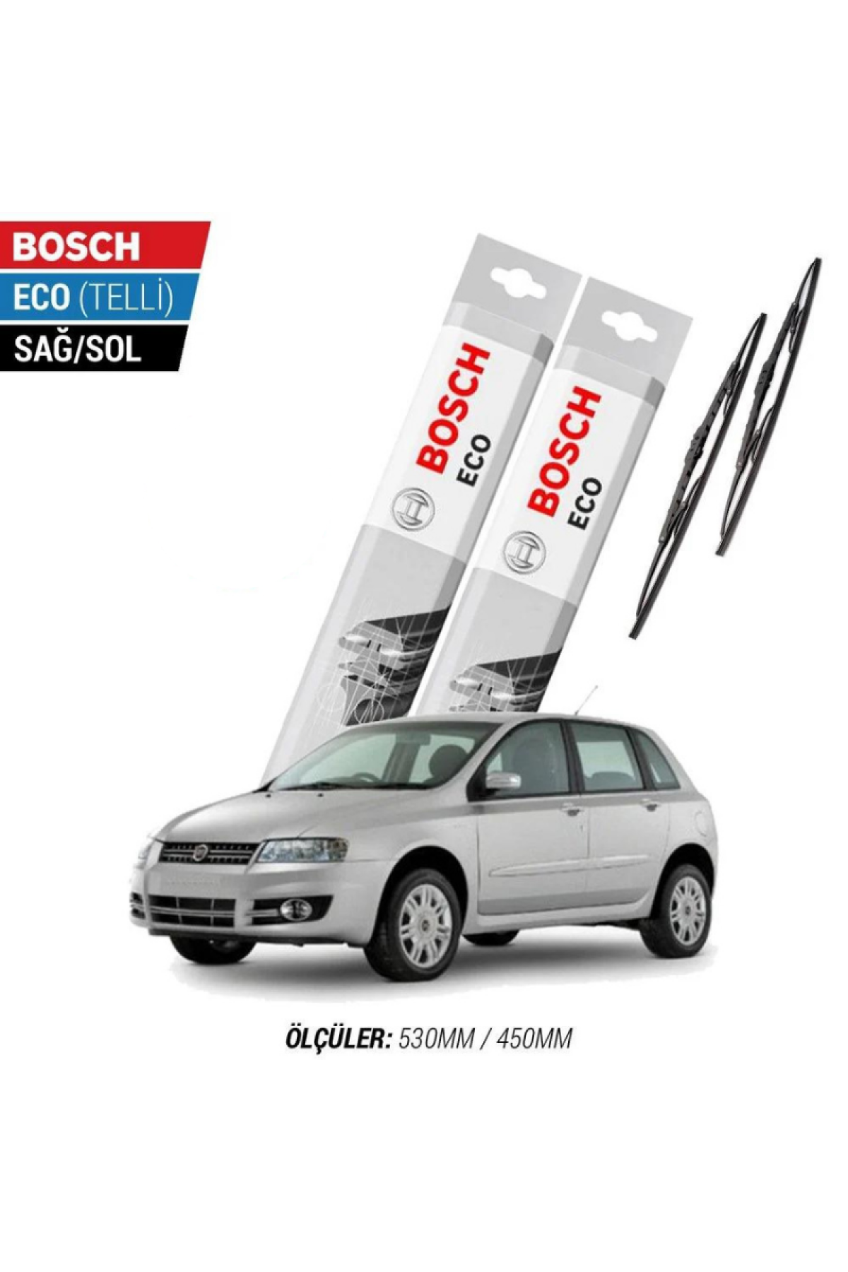 Fiat Stilo 2004 Model Silecek Takımı Bosch Eco (Telli)