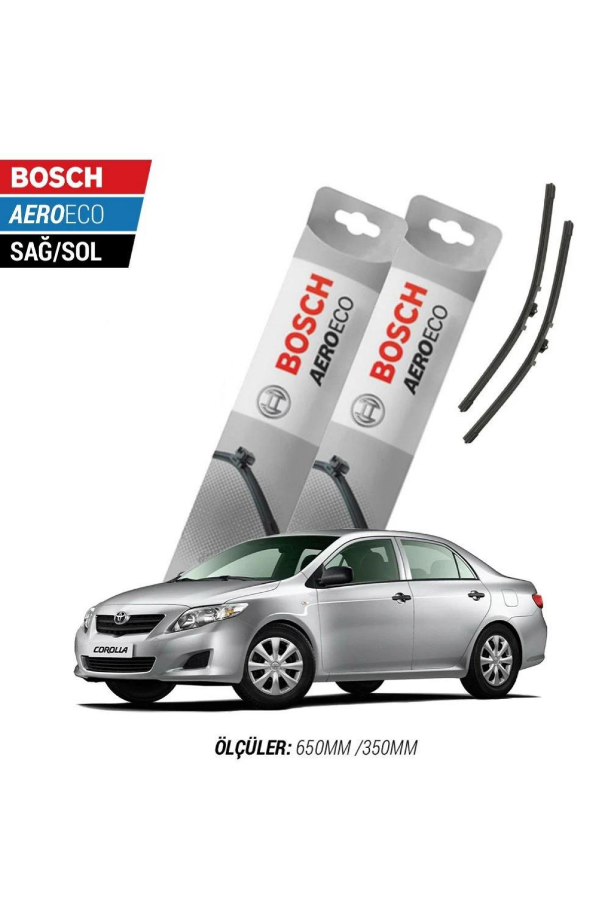 Toyota Corolla 2007 Model Bosch Aeroeco Muz Silecek Takımı