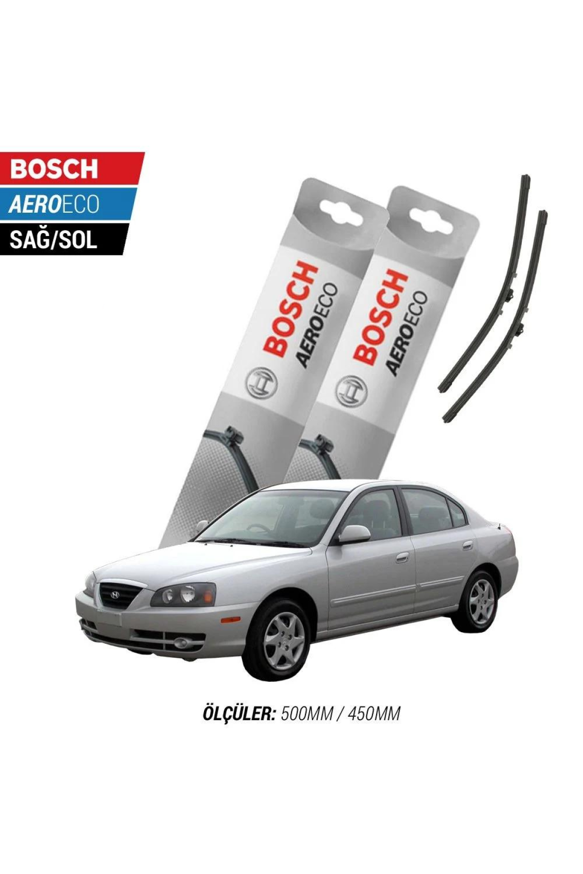 Hyundai Elantra 2006 Model Bosch Aeroeco Muz Silecek Takımı