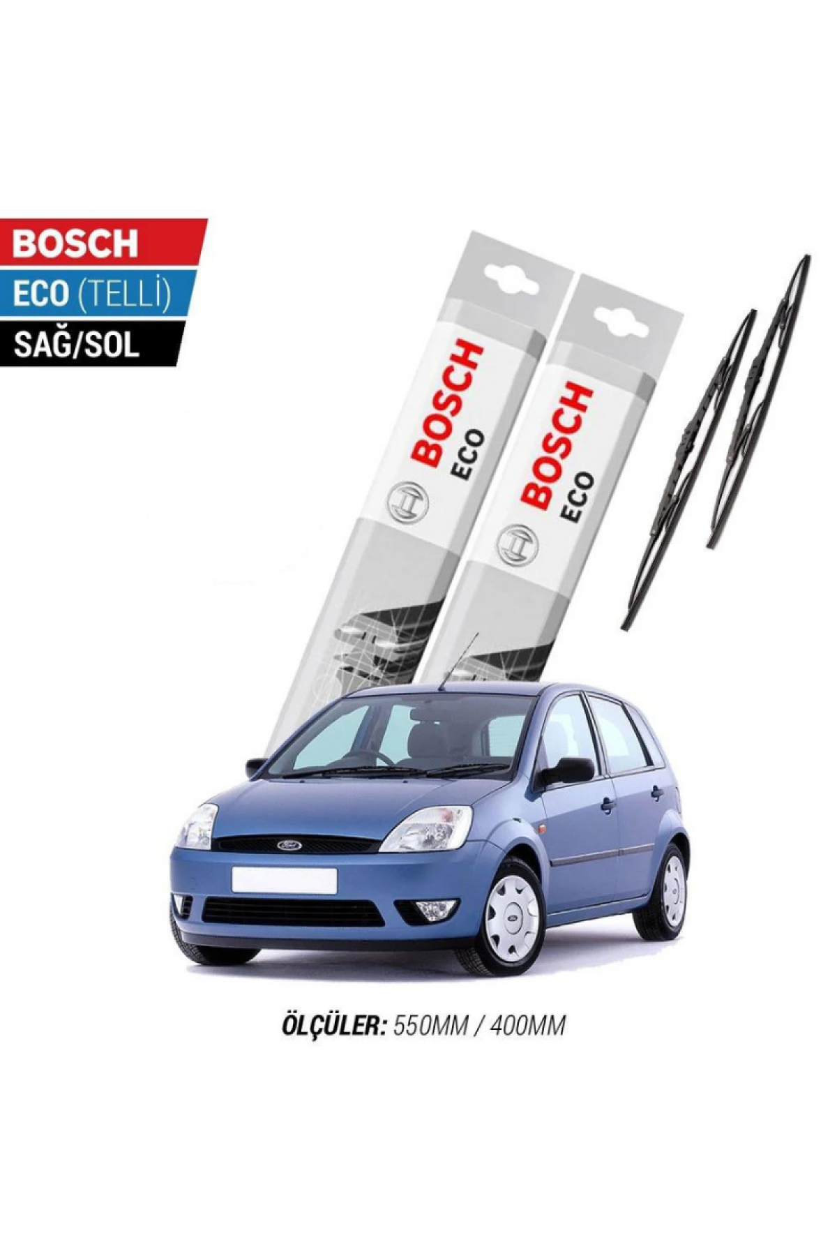 Ford Fiesta 2008 Model Silecek Takımı Bosch Eco (Telli)