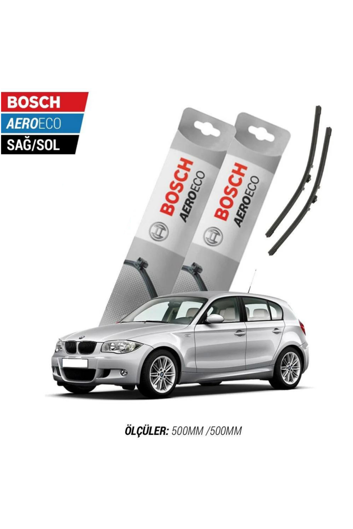 Bmw 1 Serisi 116 E81-E87 2005 Model Bosch Aeroeco Muz Silecek Takımı