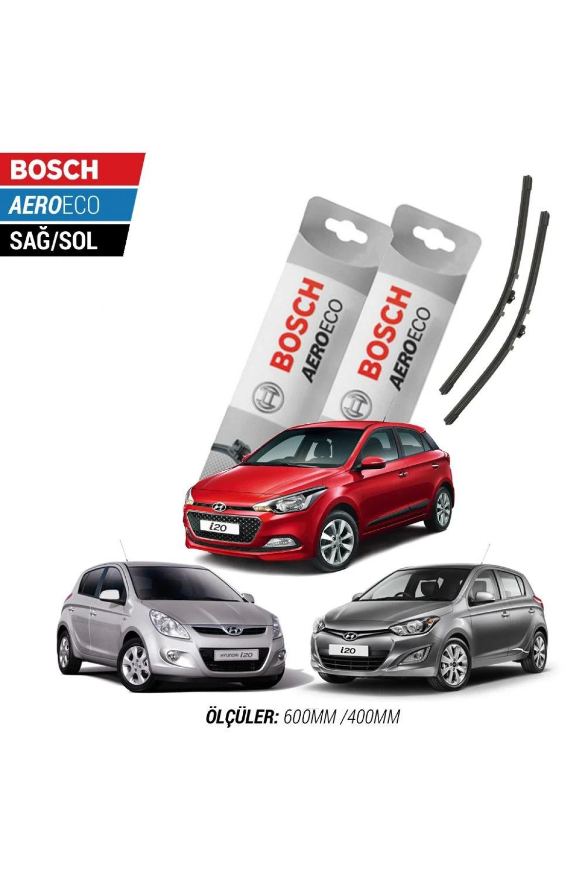 Hyundai i20 2010 Model Bosch Aeroeco Muz Silecek Takımı