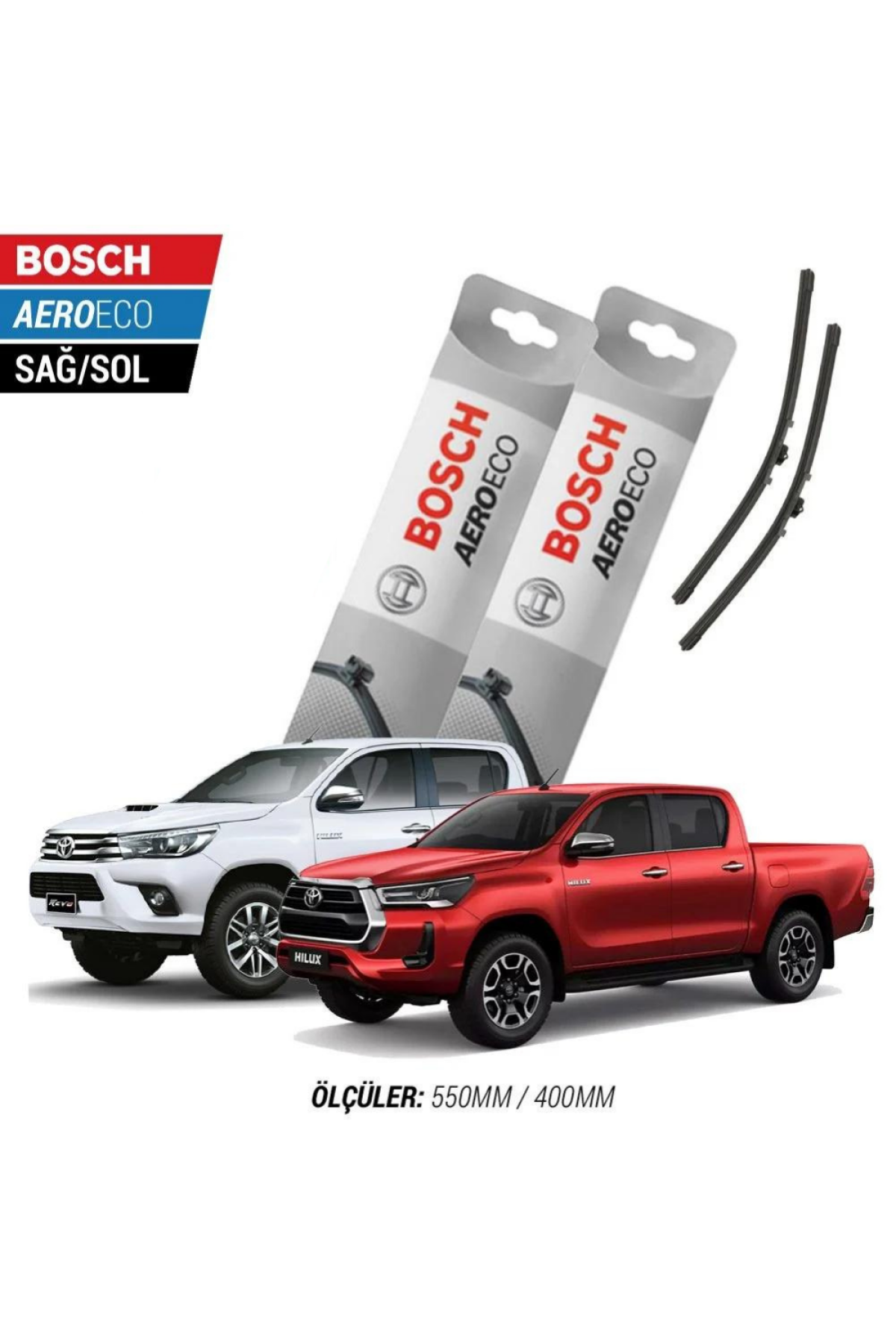 Toyota Hilux 2018 Model Bosch Aeroeco Muz Silecek Takımı