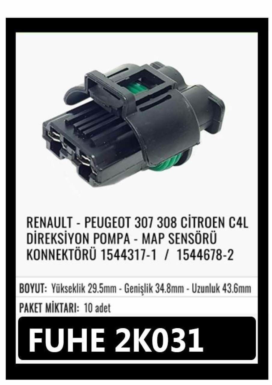 2K031 DİREKSİYON POMPA- MAP SENSÖRÜ KONNEKTÖRÜ