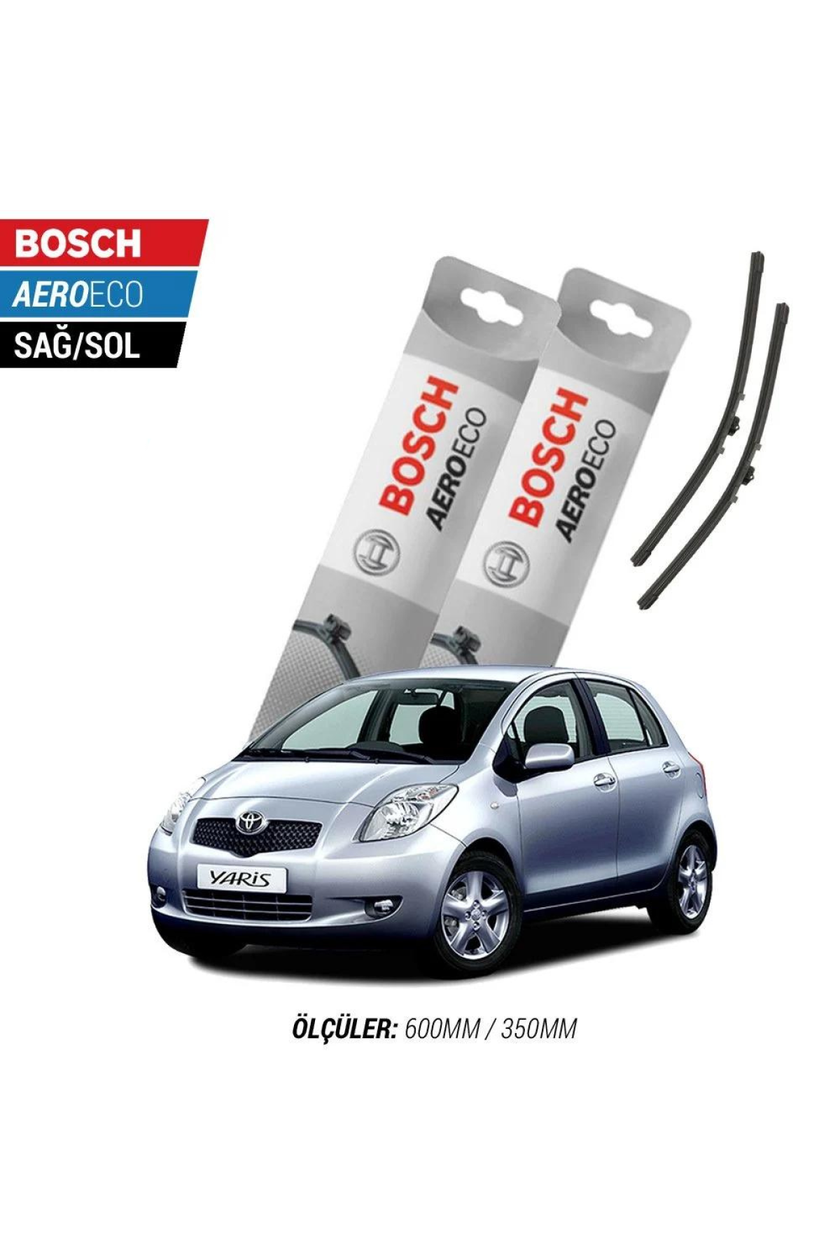Toyota Yaris 2007 Model Bosch Aeroeco Muz Silecek Takımı
