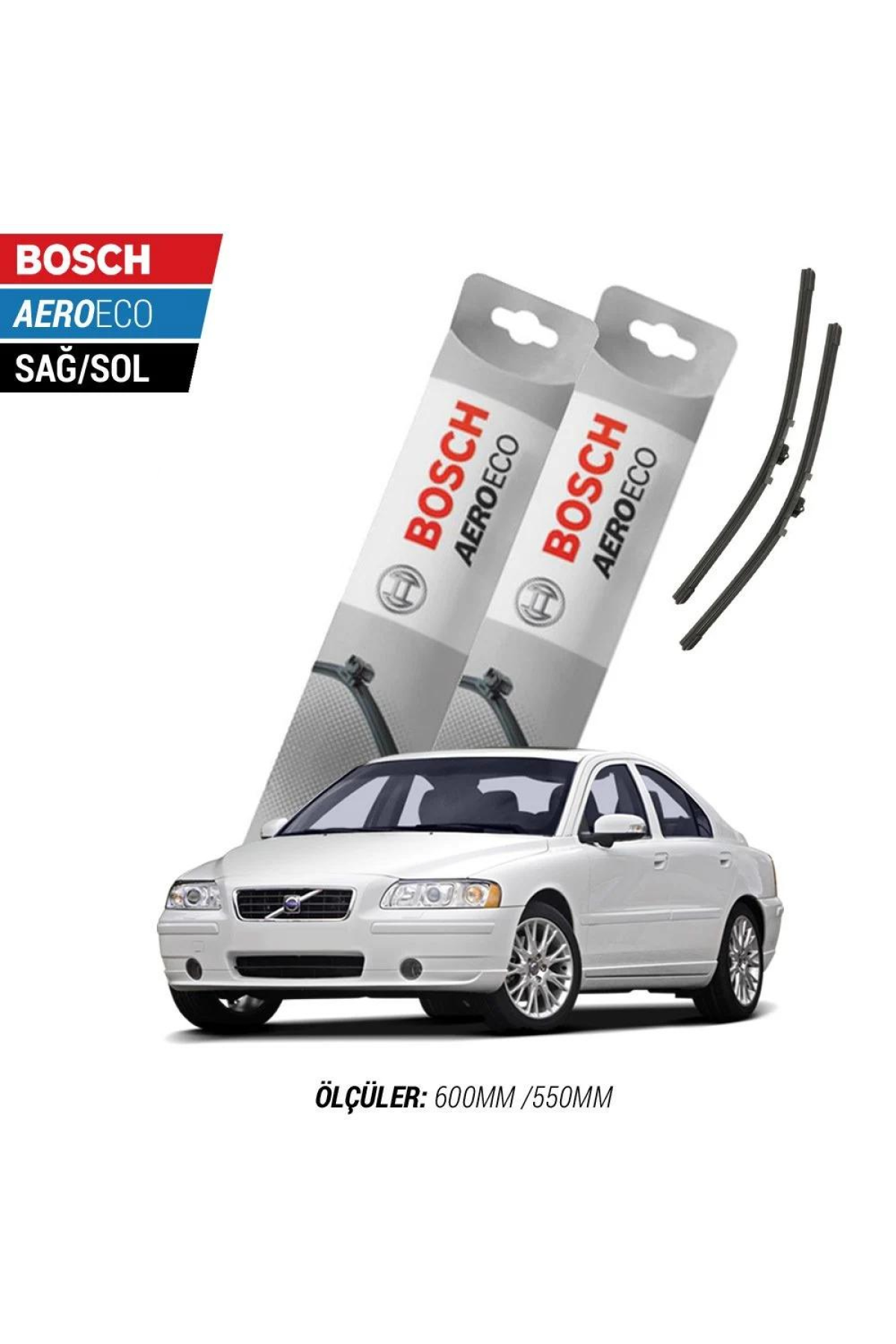 Volvo S60 2004 Model Bosch Aeroeco Muz Silecek Takımı