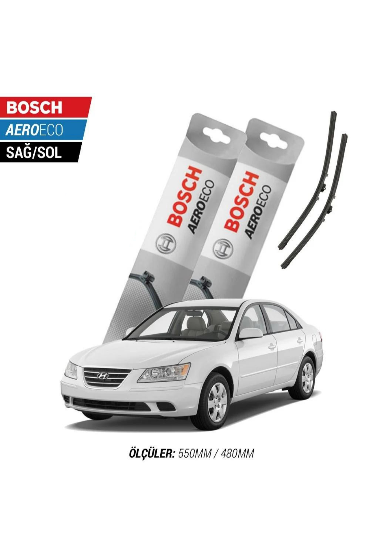 Hyundai Sonata 2005 Model Bosch Aeroeco Muz Silecek Takımı
