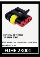 2K001 ÜNİVERSAL SÜPER SEAL 3'LÜ ERKEK SOKET