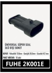 2K001E ÜNİVERSAL SÜPER SEAL 3'LÜ DİŞİ SOKET