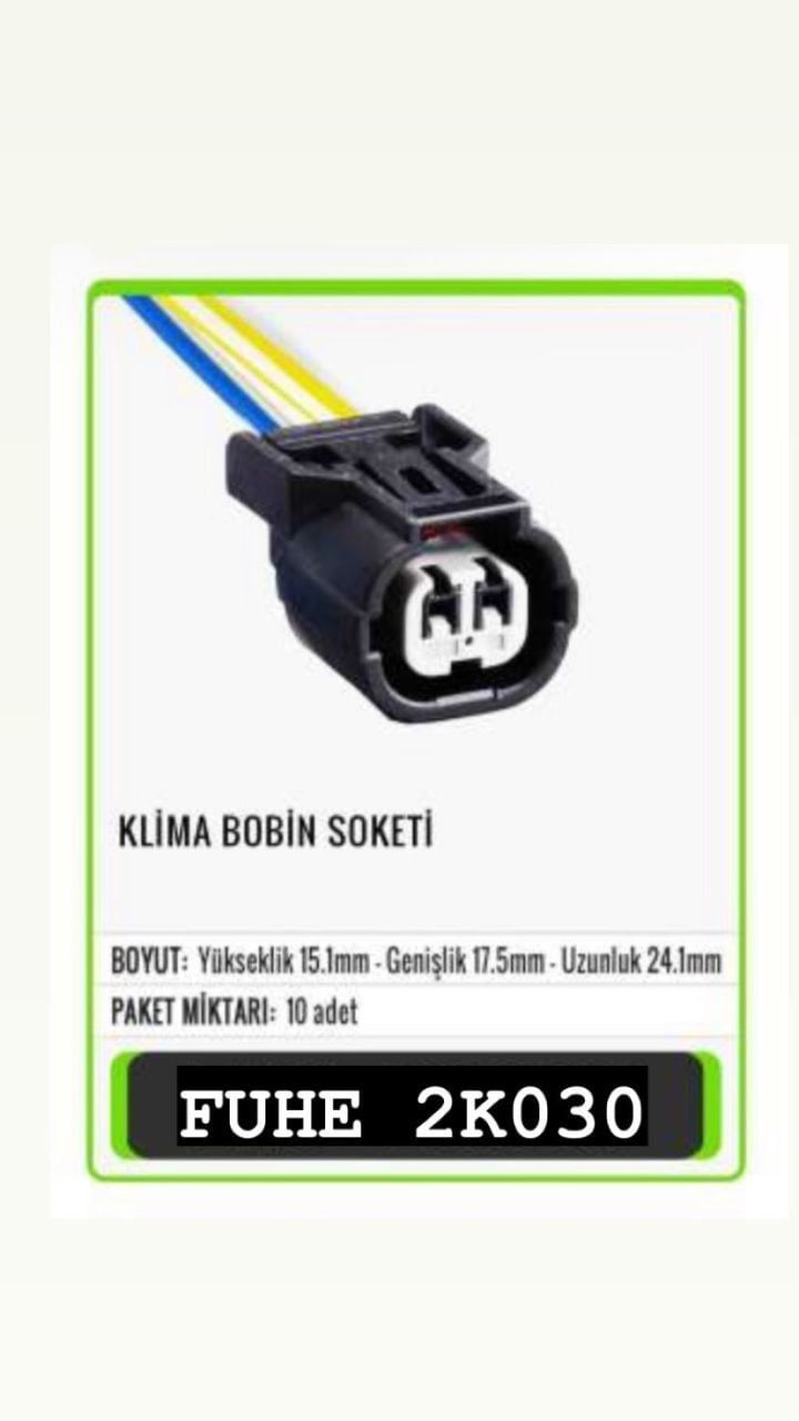 2K030 KLİMA BOBİN SOKETİ