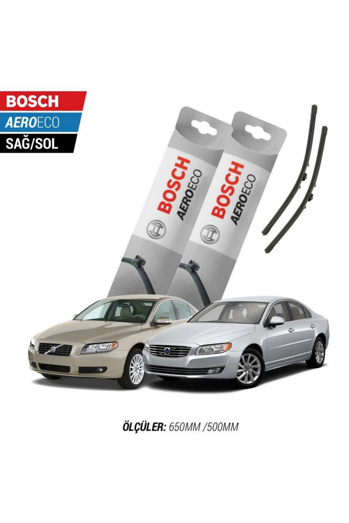 Volvo S80 2008 Model Bosch Aeroeco Muz Silecek Takımı