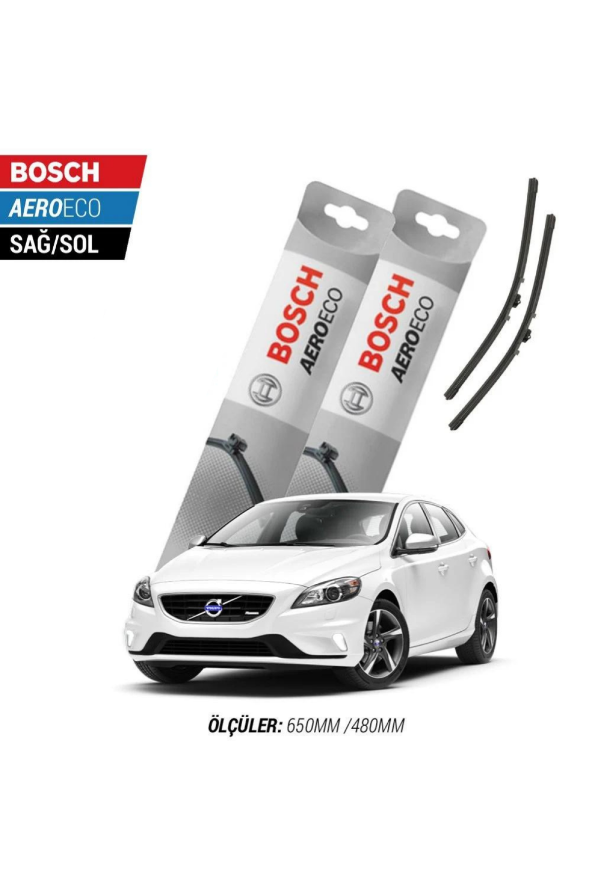 Volvo V40 2014 Model Bosch Aeroeco Muz Silecek Takımı