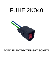 2K040 FORD 2 PİN OTO ELEKTRİK TESİSAT SOKETİ