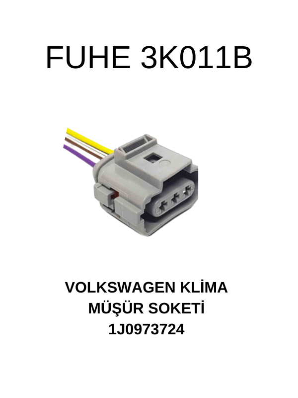 3K011B VOLKSWAGEN KLİMA MÜŞÜR SOKETİ 1J09773724